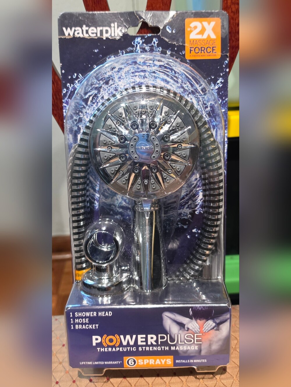 Waterpik PowerPlus Therapeutic Chrome Shower Head